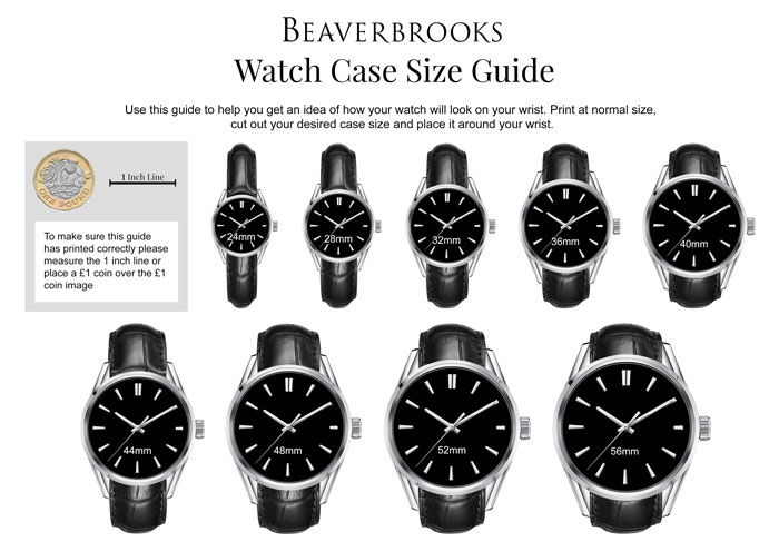 Beaverbrooks Case Size Guide