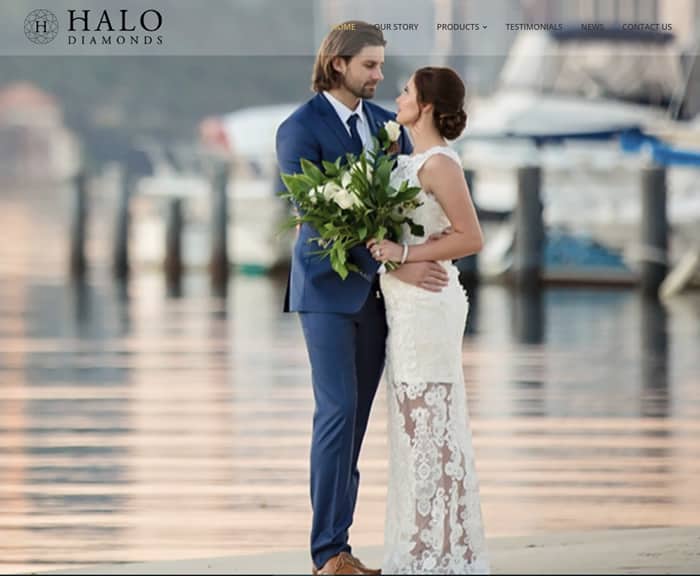 Web Design for Halo Diamonds