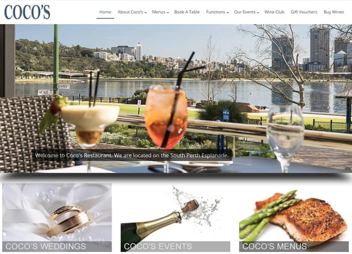 Web Design for Coco’s Restaurant